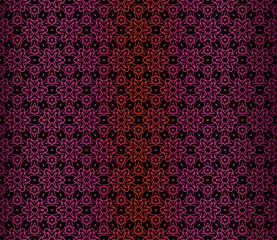 Vector Illustration. Pattern With Floral Ornament. Design For Print Fabric. Dark purple color