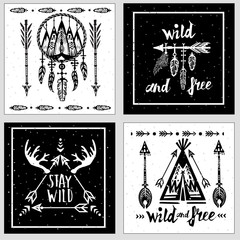 Collection of card templates on the theme of travel and adventure