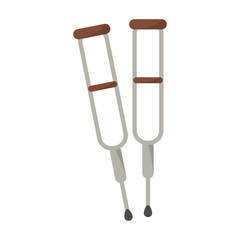 Crutches handicap symbol