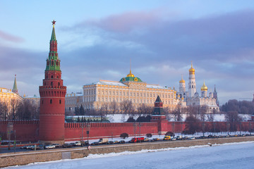 Obraz premium Moscow Kremlin winter morning