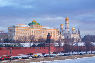 Obraz premium Moscow Kremlin winter morning