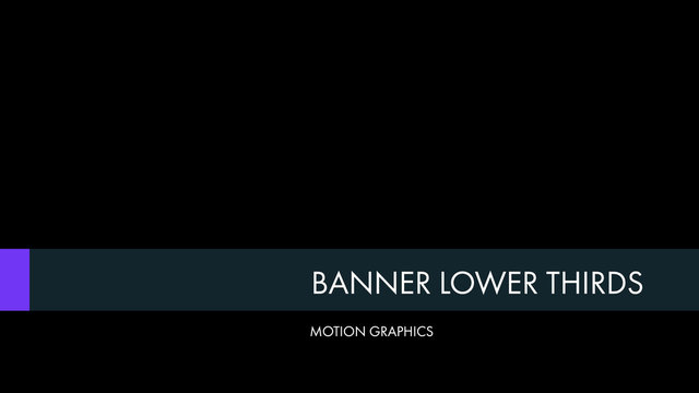 Modern Banner Lower Third