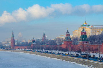 Obraz premium Moscow Kremlin winter morning