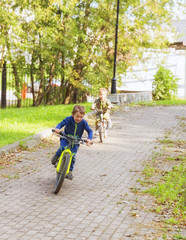Two boy on bike