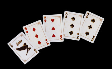 KARTENSPIEL - Poker - Dreier mit Joker