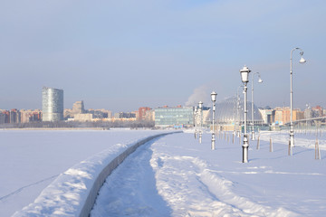 The Gulf of Finland embankment in St. Petersburg.