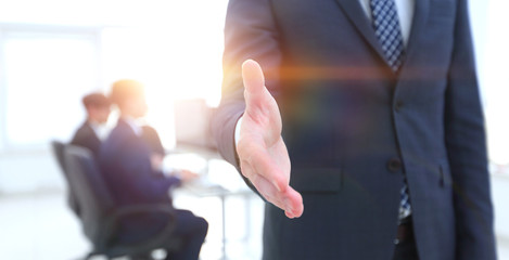 closeup.welcome to handshake.