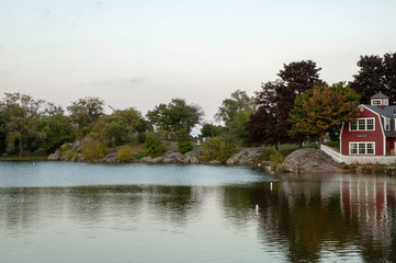 Fototapeta na wymiar Reflective Pond View