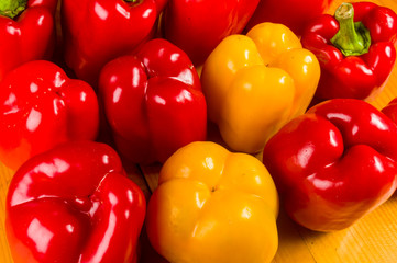 colorful mix of the freshest red and yellow paprika, bell pepper