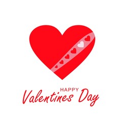 Vector illustration.  Loving heart. Happy Valentine's Day.