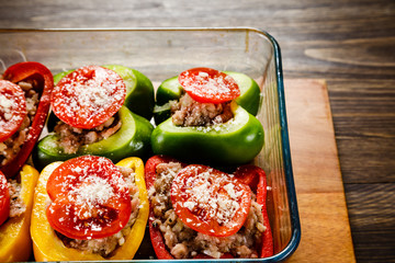 Stuffed pepper with meat