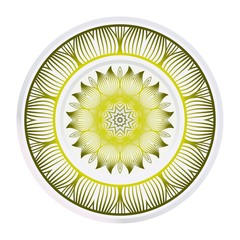 Decorative plates with Mandala ornament patterns. Home decor background. Vector illustration