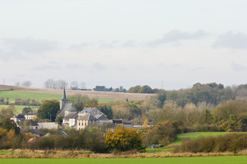 Fototapeta premium environnement village vert campagne