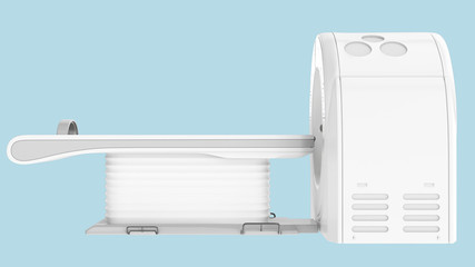 Computed tomography or computed axial tomography scan machine. 3d rendering
