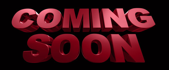 Coming soon message 3D rendering
