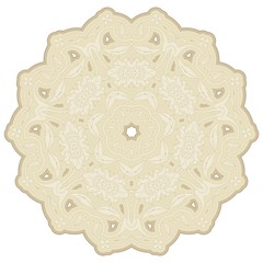 Ceramic decors hand drawn Mandala. Asian, Indian motif