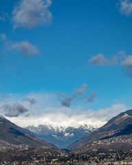 Obraz premium Sunny winter day in South Tyrol.