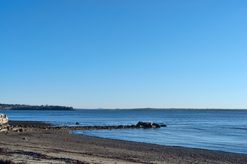 Fototapeta na wymiar Beach at Northport, Maine in the early winter