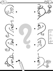 match halves of hearts game coloring book