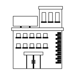 Building company real estate black and white