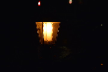 Fototapeta na wymiar lamp in the dark