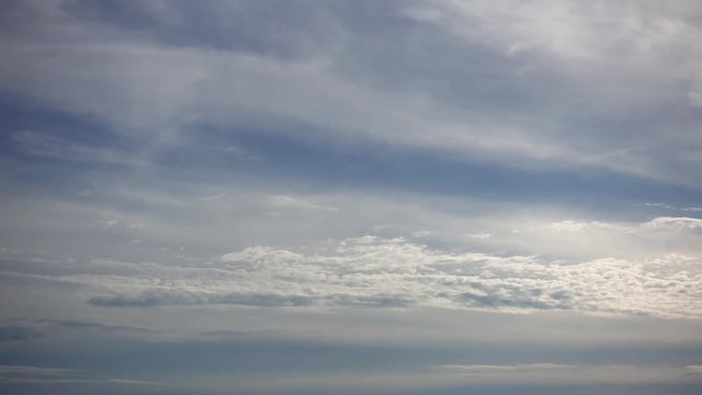 Thin Silver Clouds With Cirrus Clouds Timelapse