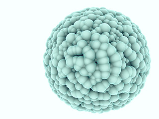 Living microparticle cell 3d illustration