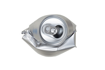  aluminum can flattened