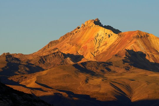 Scenic view of Tunupa during sunrise