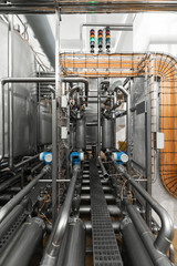 Modern industry equipment at factory manufacture background
