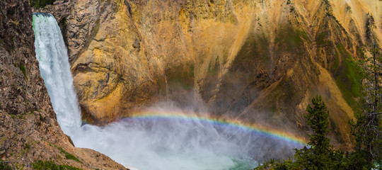 waterfall and rainbow