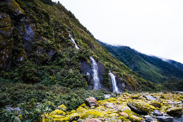 waterfall in mountains