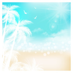 Fototapeta na wymiar summer background, summer time, summer holiday concept vector illustration