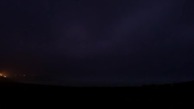 Time lapse of very rare moonbow during the night