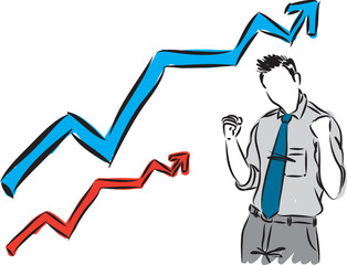 happy businessman vector illustration