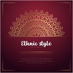 Gold background with mandala