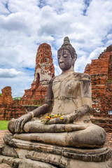 Buddha statue in Wat Mahathat, Ayutthaya, Thailand