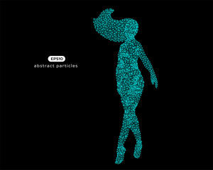 Abstract vector illustration of cyber woman.