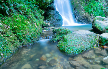 Waterfall at Mc Laren Falls Park in long exposure