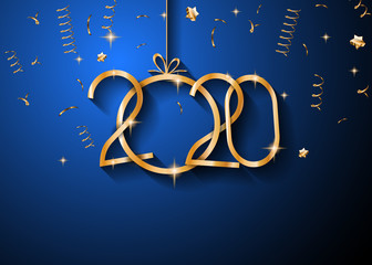 2020 Happy New Year Background for your Seasonal Flyers and Greetings Card or Christmas