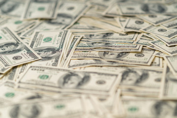 Background texture of multiple USD banknotes