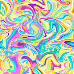 Marble seamless pattern in neon colors. Vector illustration.