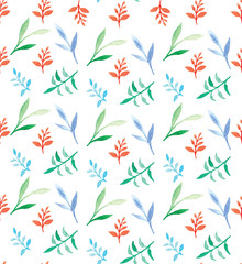 seamless pattern with colorful branches