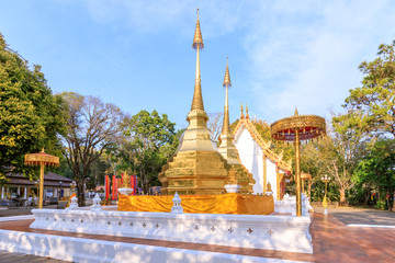 Phra That Doi Tung temple on mountain top in Chiang Rai, north of Thailand