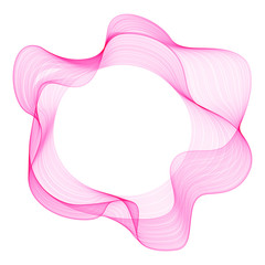 Abstract flowing wave surface of circle lines