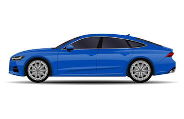Obraz na płótnie Canvas realistic car. sport sedan. side view.