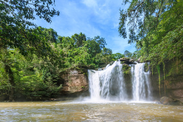 Fototapeta na wymiar Haew suwat waterfall, khao yai national park, Thailand