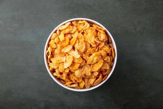 Cornflakes in a bowl on a nice underground