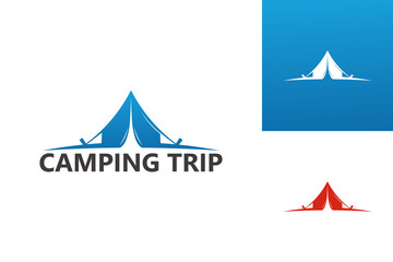 Camping Trip Logo Template Design Vector, Emblem, Design Concept, Creative Symbol, Icon