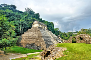 The Temple of the Inscriptions  of Palenque,  Mexico
